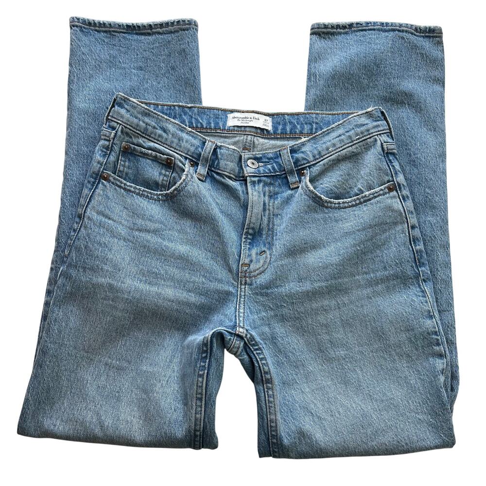 Abercrombie & Fitch The ‘90s Straight Mid Rise Jeans